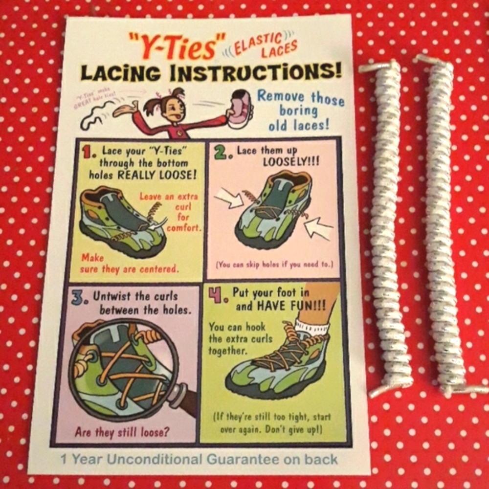 "Y Ties" Elastic never need to tie shoelaces
